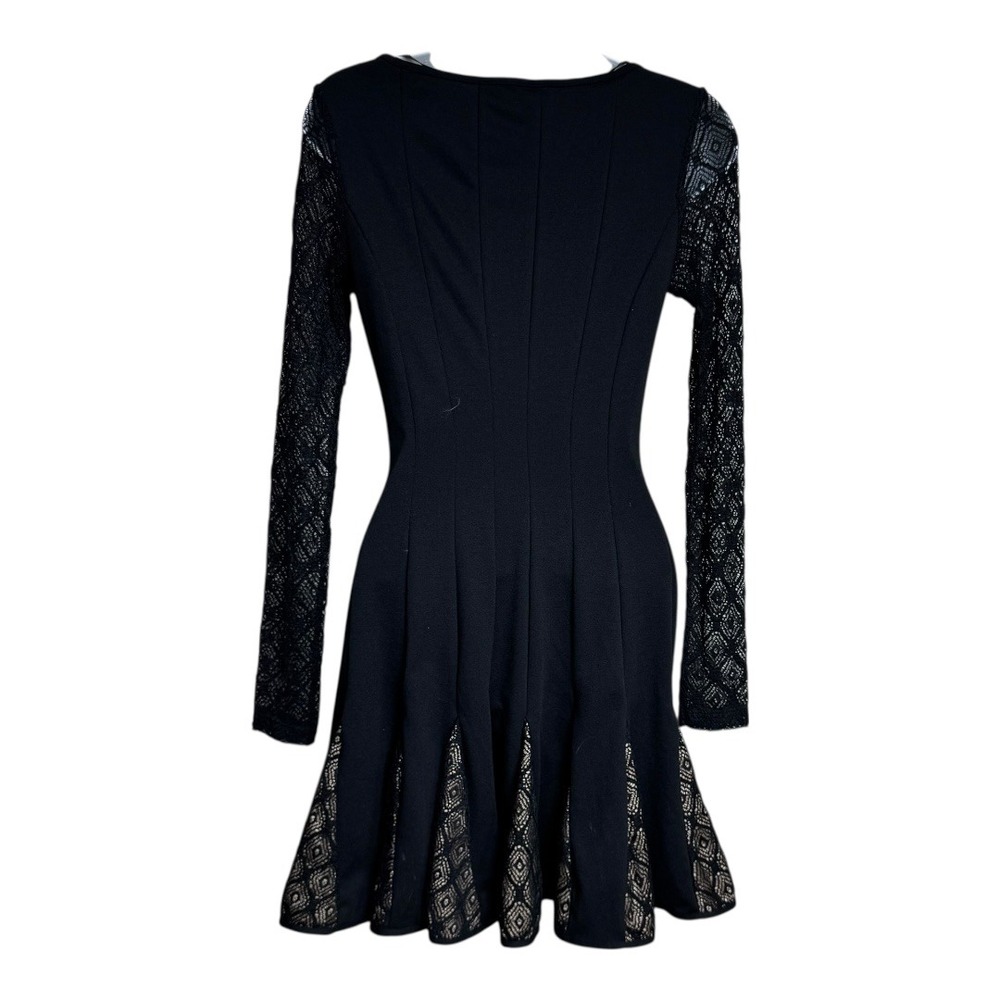Catherine Malandrino Dress Black Long Sleeve Lace Fit & Flare size‎ 0 - Picture 4 of 10